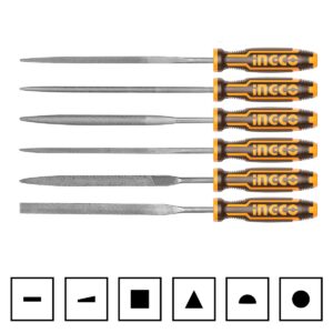 Μίνι λίμες σιδήρου 140mm σετ 6 τεμ διαφόρων τύπων