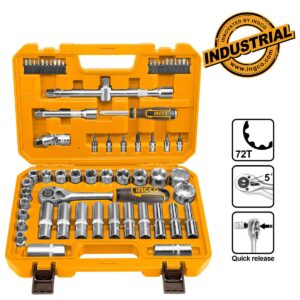 Επαγγελματικό σετ καρυδάκια 1/2" με βαλίτσα 62 τεμ.