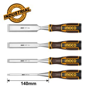 Σετ 4 σκαρπέλα ξύλου 6 12 19 25mm με εργονομική λαβή