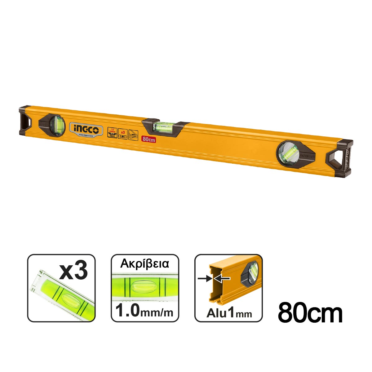 Αλφάδι 80cm για τεχνικές και οικοδομικές εργασίες