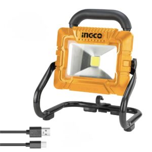 Επαναφορτιζόμενος προβολέας LED 10W με μπαταρία 3.6V και φόρτιση USB Type-C