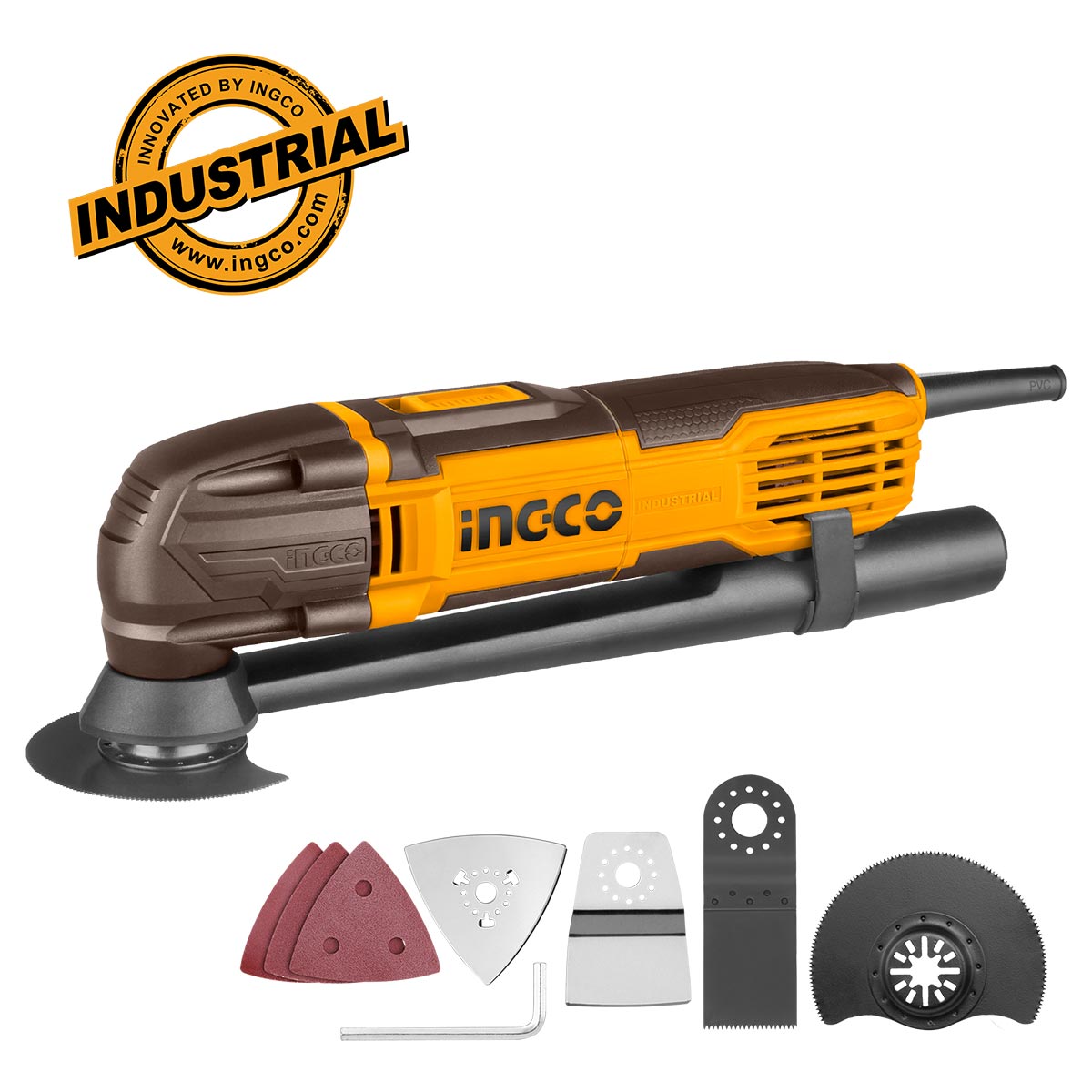 Ηλεκτρικό παλμικό πολυεργαλείο 300W με εξαρτήματα κοπής και λείανσης