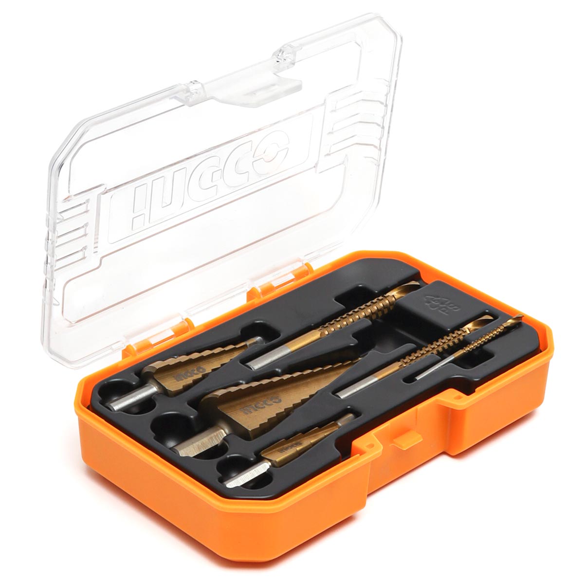 Σετ τρυπάνια κώνικα 4-32mm και φρεζοτρύπανα HSS 4341 σε πλαστική θήκη