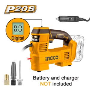 Αεροσυμπιεστής αυτοκινήτου μπαταρίας 20V Li-Ion SOLO 160psi με LCD οθόνη και LED φωτισμό