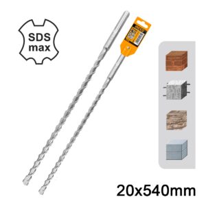 Τρυπάνι SDS Max 20x540mm με δίκοπες ακμές καρβιδίου για μπετόν