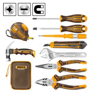 Σετ εργαλείων χειρός 9 τεμαχίων Cr-V με υφασμάτινη θήκη