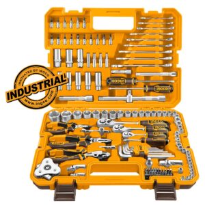 Σετ εργαλείων χειρός και καρυδάκια 1/4 3/8 1/2 135 τεμαχίων σε πλαστική βαλίτσα Cr-V