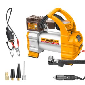 Φορητός αεροσυμπιεστής αυτοκινήτου 12V με μανόμετρο και LED φωτισμό