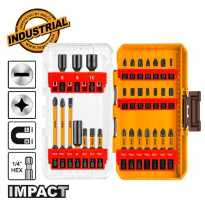 Σετ μύτες impact 1/4 hex 31 τεμαχίων με καρυδάκια και κασετίνα