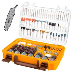 Σετ εξαρτημάτων μίνι δραπάνου 420 τεμαχίων σε πλαστική κασετίνα για κοπή λείανση και γυάλισμα