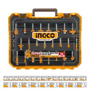 Σετ μαχαιριών ρούτερ 24 τεμαχίων με κασετίνα και άξονα 6mm