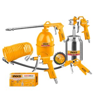 Σετ εργαλείων αέρος 5 τεμαχίων με πιστόλι βαφής και λάστιχο 5 μέτρων