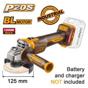 Γωνιακός τροχός μπαταρίας 20V 125mm brushless για κοπή και λείανση