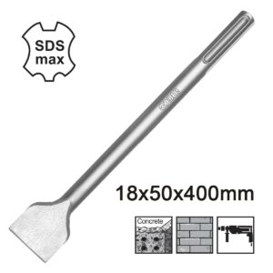 Πλατύ καλέμι κατεδάφισης SDS Max 18x50x400mm για πιστολέτο σκυροδέματος