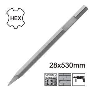 HEX βελόνι κατεδάφισης 28x530mm για πιστολέτο σκυροδέματος