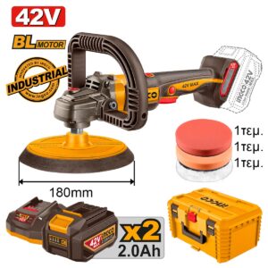 αλοιφαδόρος μπαταρίας 42V με πέλμα 180mm και εργαλειοθήκη