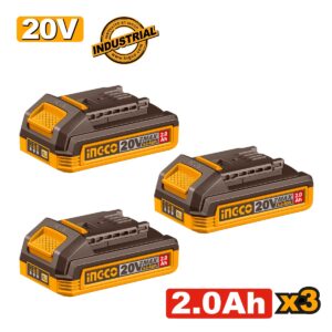 μπαταρίες 20V 2.0Ah Li-Ion σετ 3 τεμαχίων με LED ένδειξη