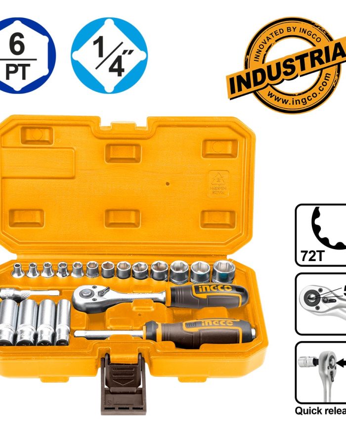 Κασετίνα Καρυδάκια 1/4″ Σετ 20 Τεμ. 45T Cr-V (50BV30) HKTS14201